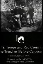 U.S. Troops and Red Cross in the Trenches before Caloocan